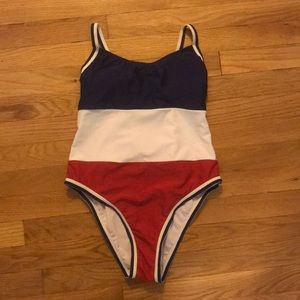 Red white and blue one piece